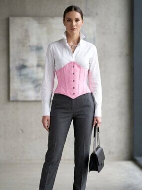 Corset Story Steel Boned Waspie Underbust Corset EU Pink UK 22" / US 2-4